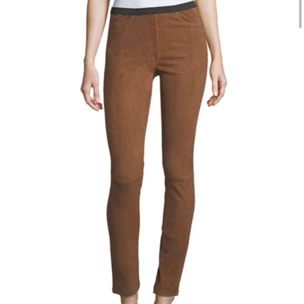 Theory Stretch Suede Leggings
